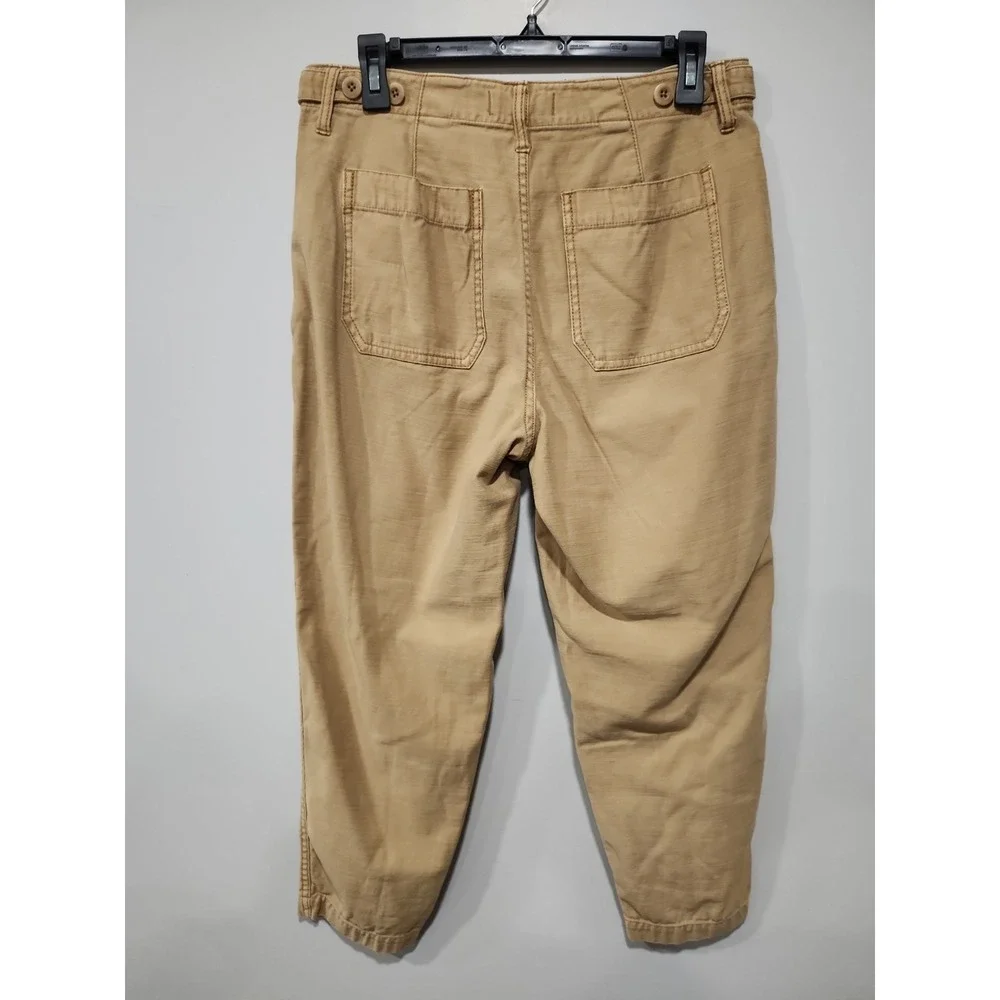 Madewell Cargo Pants Womens 27 Beige High Rise Pockets 100% Cotton Deep Pockets - Picture 9 of 14